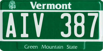 VT license plate AIV387