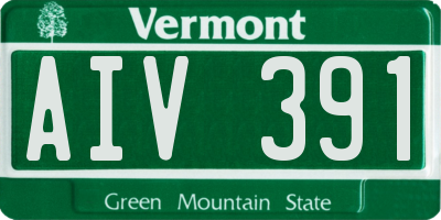 VT license plate AIV391
