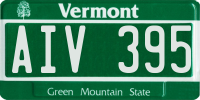 VT license plate AIV395