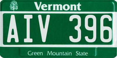 VT license plate AIV396