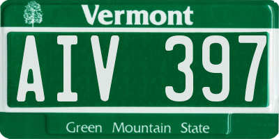 VT license plate AIV397