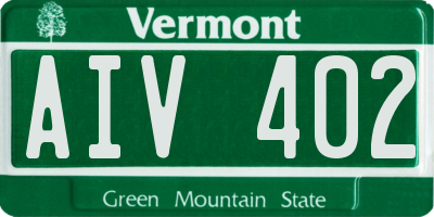 VT license plate AIV402