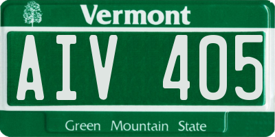 VT license plate AIV405
