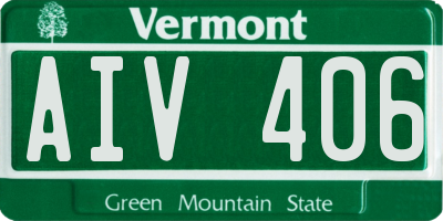 VT license plate AIV406