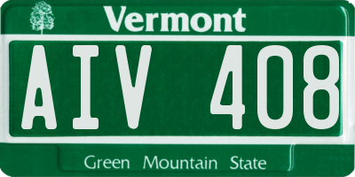 VT license plate AIV408