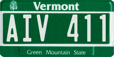 VT license plate AIV411
