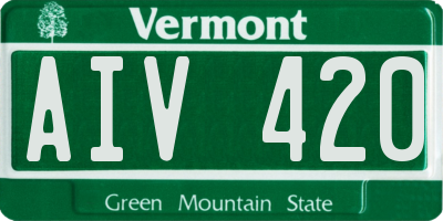 VT license plate AIV420