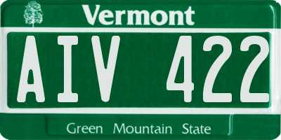 VT license plate AIV422