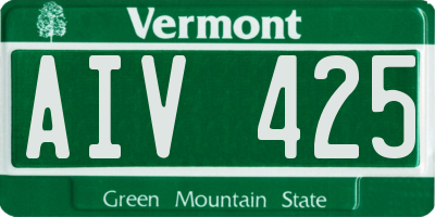 VT license plate AIV425