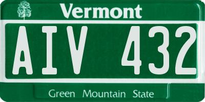 VT license plate AIV432