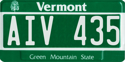 VT license plate AIV435