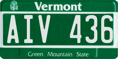 VT license plate AIV436