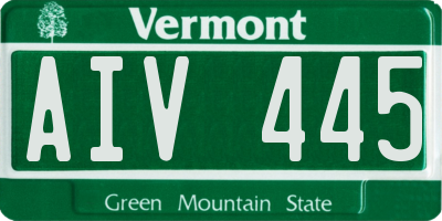VT license plate AIV445