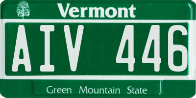 VT license plate AIV446