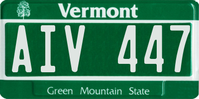VT license plate AIV447
