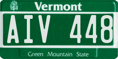 VT license plate AIV448