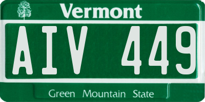 VT license plate AIV449