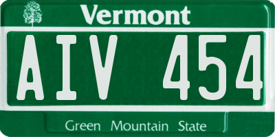 VT license plate AIV454