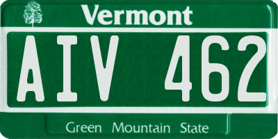 VT license plate AIV462