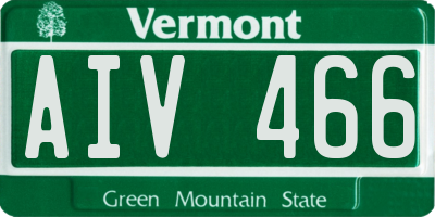 VT license plate AIV466