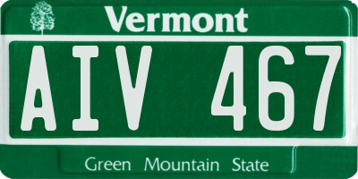 VT license plate AIV467