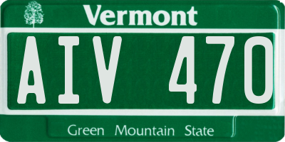 VT license plate AIV470
