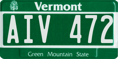 VT license plate AIV472