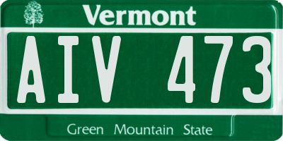 VT license plate AIV473