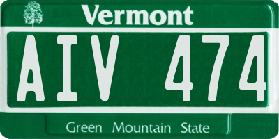 VT license plate AIV474