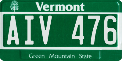 VT license plate AIV476