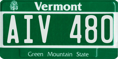 VT license plate AIV480
