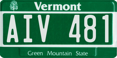 VT license plate AIV481