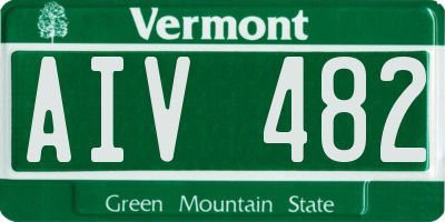 VT license plate AIV482