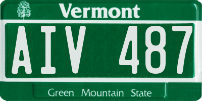 VT license plate AIV487
