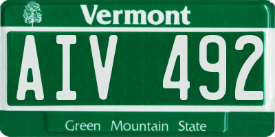 VT license plate AIV492