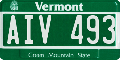 VT license plate AIV493