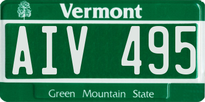 VT license plate AIV495