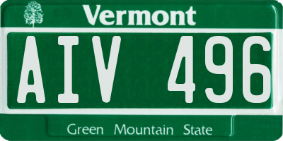 VT license plate AIV496