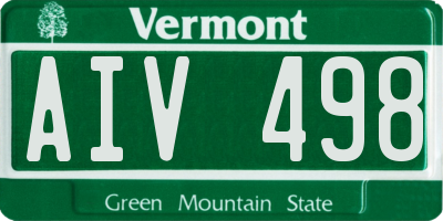 VT license plate AIV498