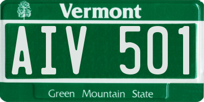 VT license plate AIV501
