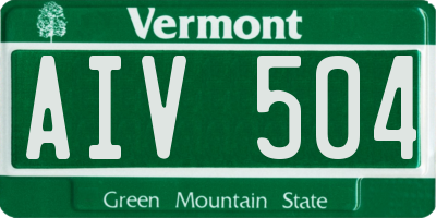 VT license plate AIV504