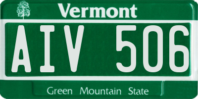 VT license plate AIV506
