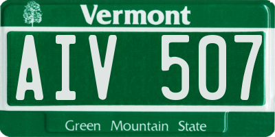 VT license plate AIV507