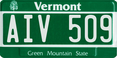VT license plate AIV509