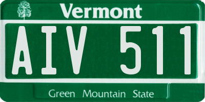 VT license plate AIV511
