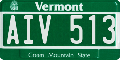 VT license plate AIV513