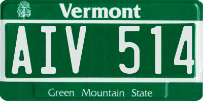 VT license plate AIV514