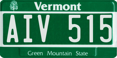 VT license plate AIV515