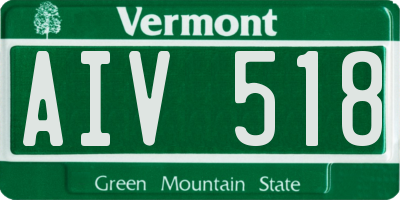 VT license plate AIV518