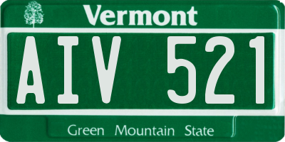 VT license plate AIV521